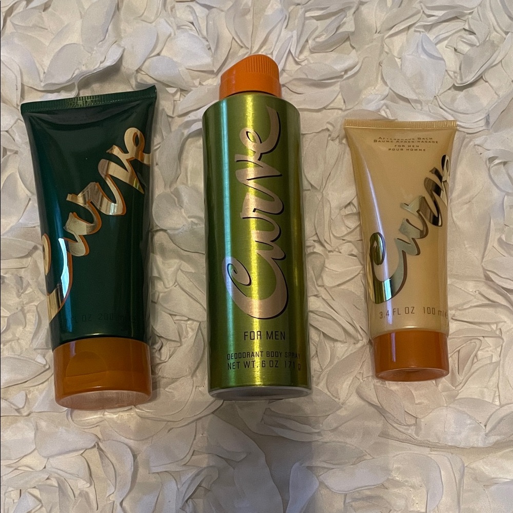 ASOS Curve Green and Gold Body Wash Trio